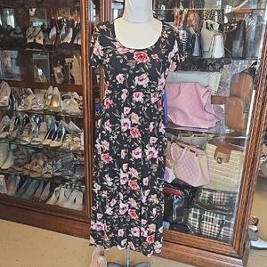 Pink and White Casual Sleeveless Maxi Sundress